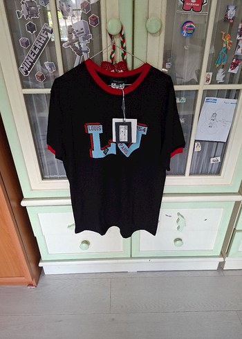 Louis Vuitton Siyah Baskılı Erkek Tişört - Görsel 2