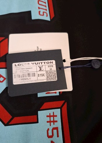 Louis Vuitton Siyah Baskılı Erkek Tişört - Görsel 5