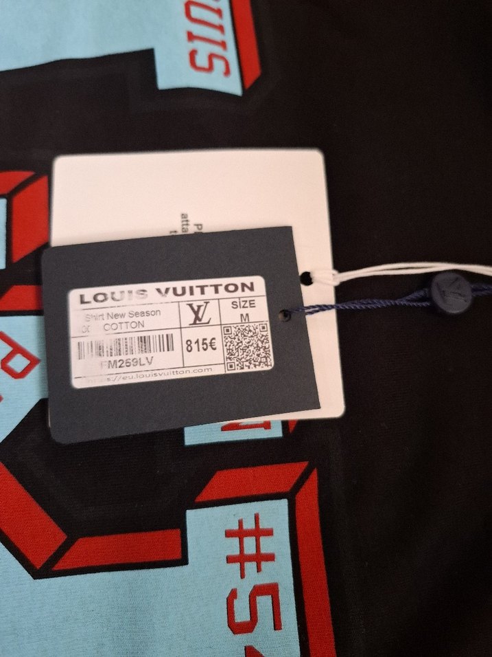 Louis Vuitton Siyah Baskılı Erkek Tişört - Görsel 5
