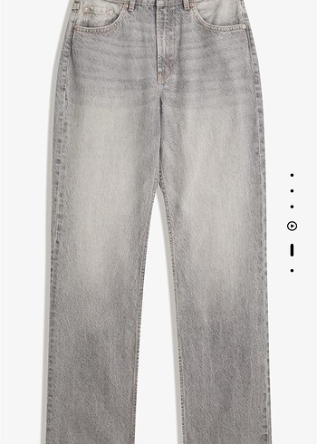 Bershka Gri Jean straight - Görsel 5