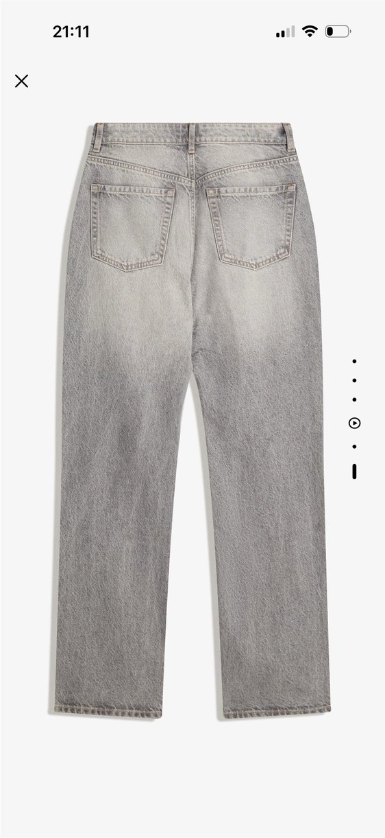 Bershka Gri Jean straight - Görsel 4