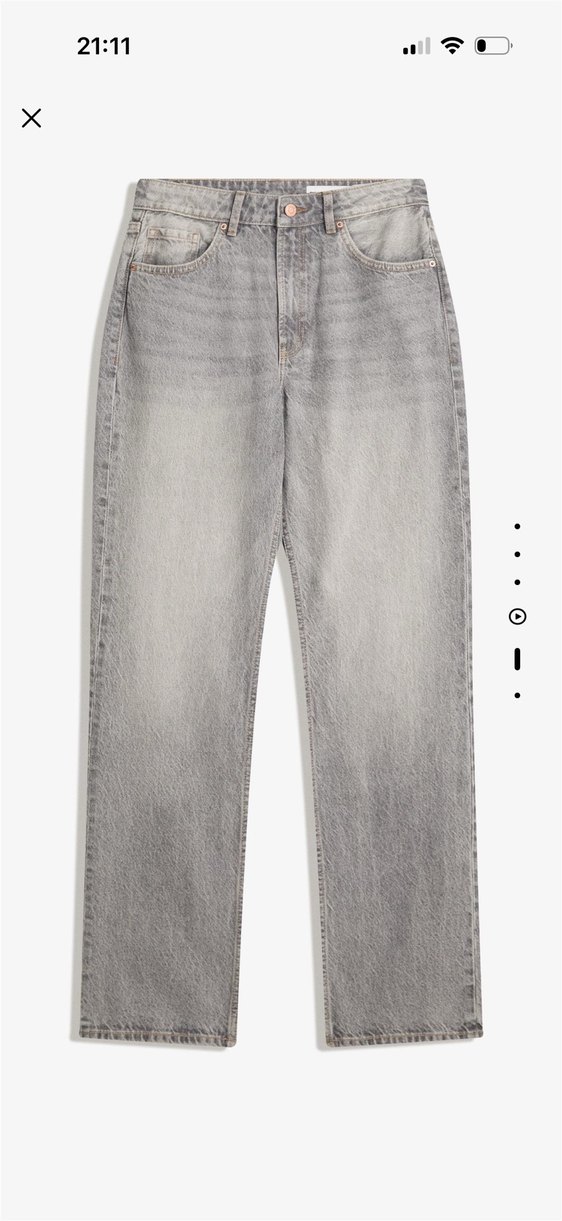 Bershka Gri Jean straight - Görsel 5