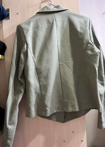 Düğmeli haki Kadın Blazer Ceket - Görsel 2