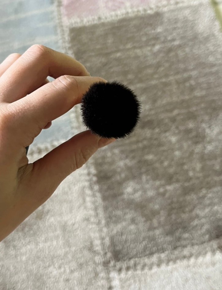 Parlak Siyah Makyaj Fırçası - Görsel 2