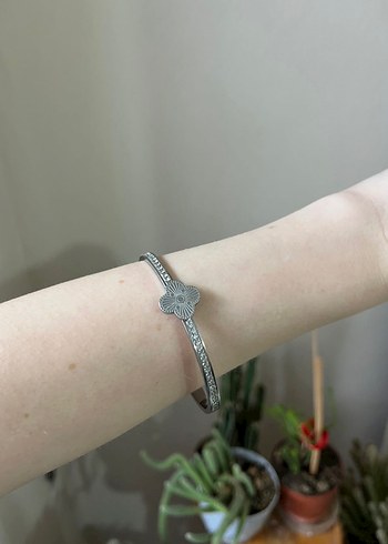 Çelik Gri Bohem Kemerli Kadın Bileklik - Görsel 2