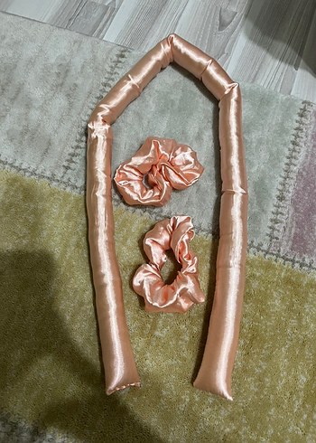 Pembe Saten ısısız Saç şekillendirici - Görsel 2