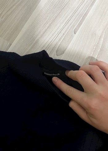 Uzun Kol Boğazlı Fit Triko Kazak - Lacivert - Görsel 4