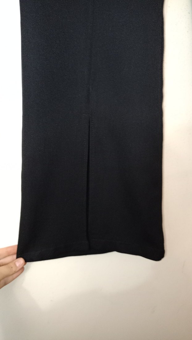 Kadın Siyah Midi Kumaş Pantolon - Görsel 4