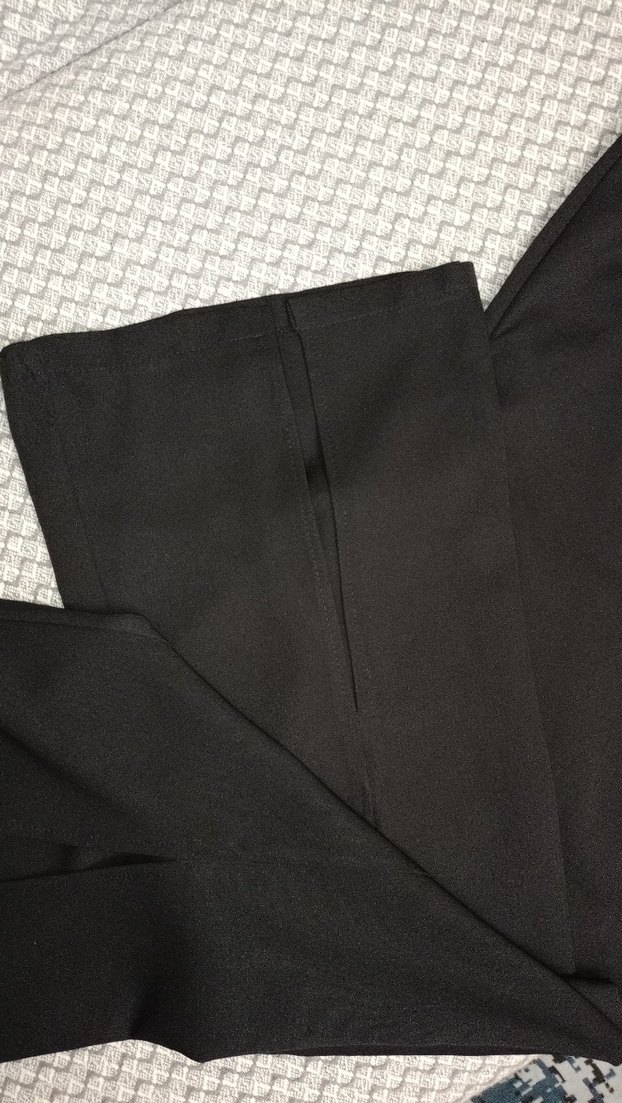 Kadın Siyah Midi Kumaş Pantolon - Görsel 2