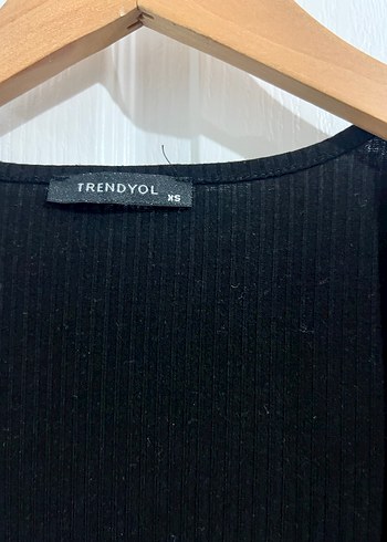 Siyah V Yaka Uzun Kollu Dar Kesim Elbise - Görsel 3