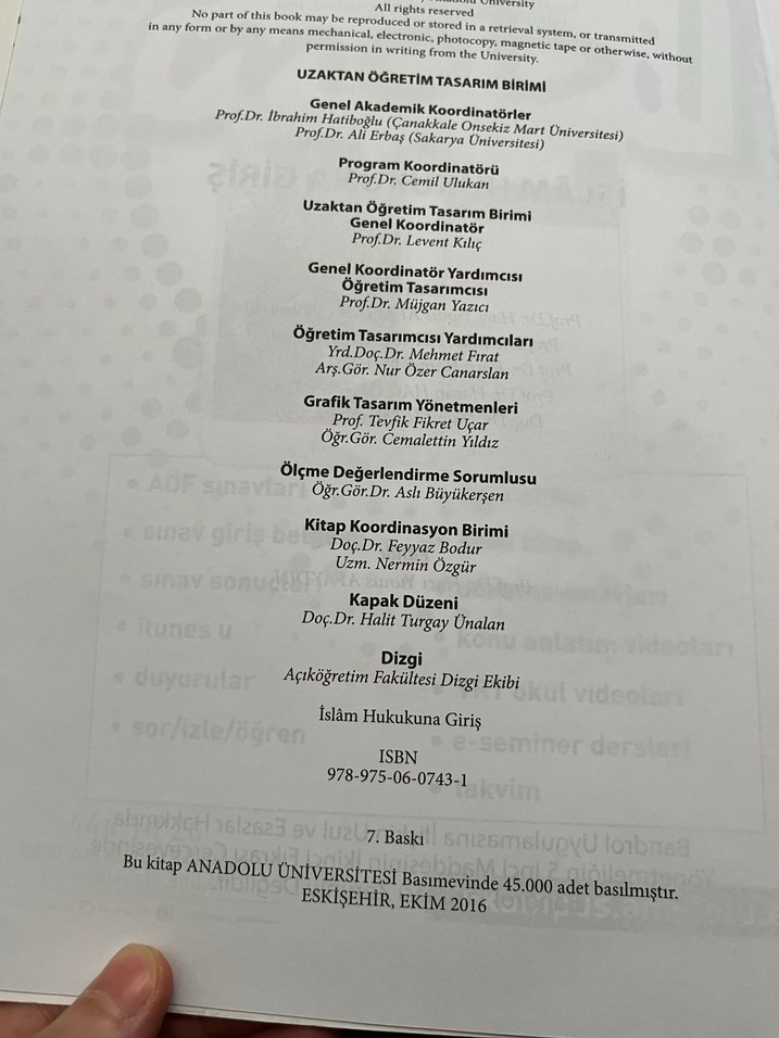 İslâm Hukukuna Giriş - Anadolu Üniversitesi - Görsel 3