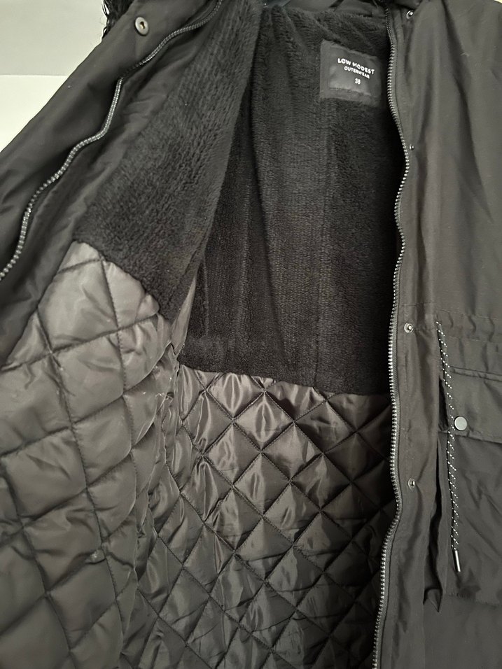 Lc Waikiki Siyah Uzun Kadın Mont - Görsel 3