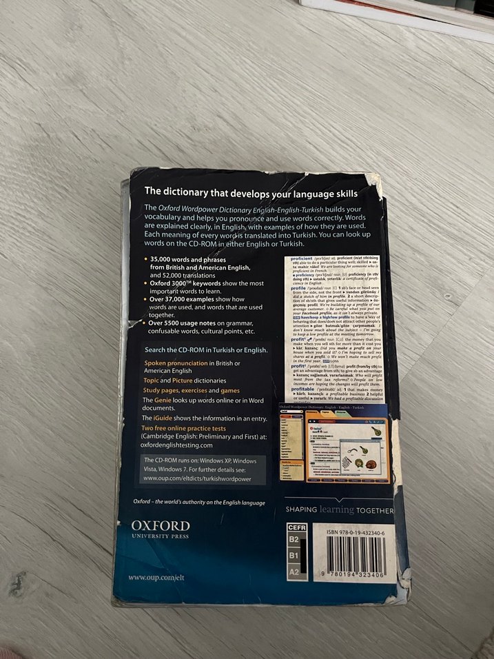 Oxford Wordpower İngilizce-İngilizce-Türkçe Sözlük - Görsel 2