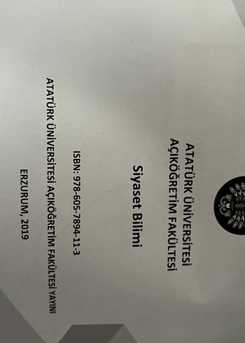 Atatürk Üniversitesi Siyaset Bilimi Kitabı - Görsel 3