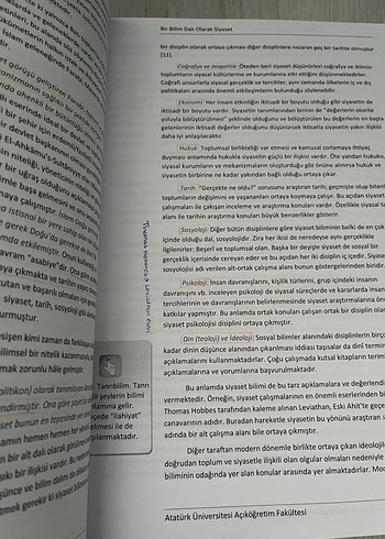 Atatürk Üniversitesi Siyaset Bilimi Kitabı - Görsel 2