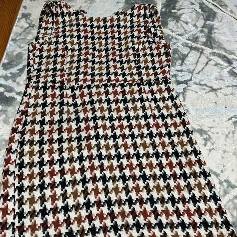 Sateen Örgü Kahverengi Kadın Elbise - Görsel 3