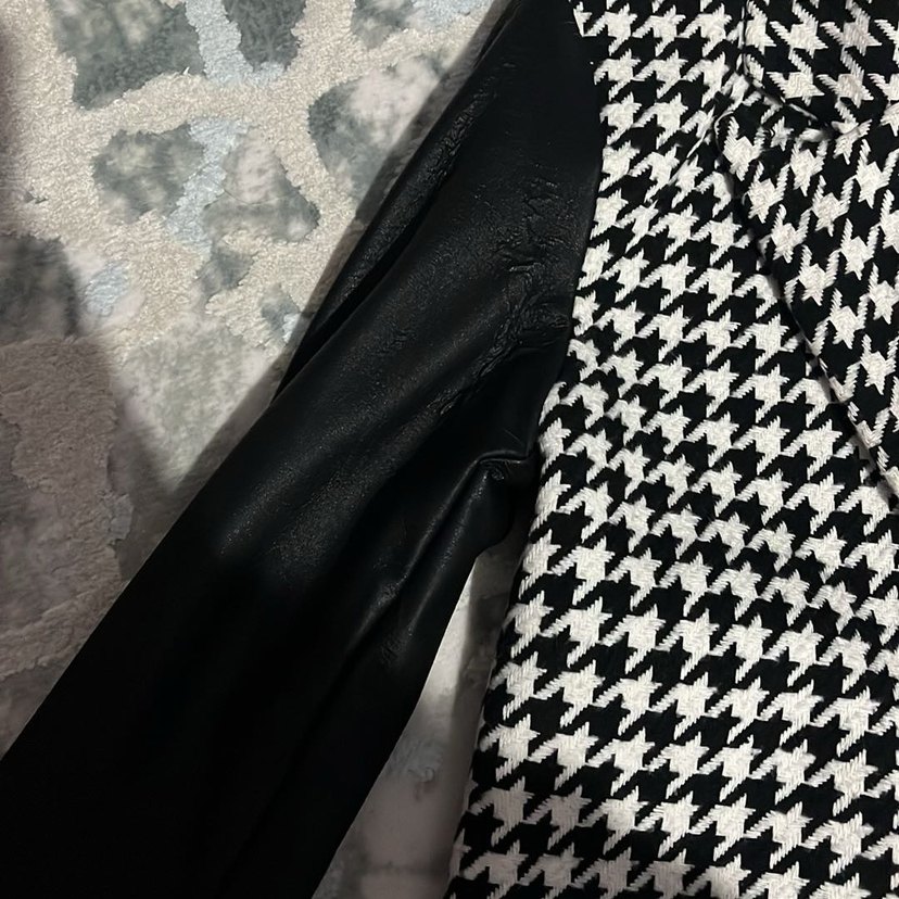 Siyah Nakışlı Kadın Biker Clutch Çanta - Görsel 3