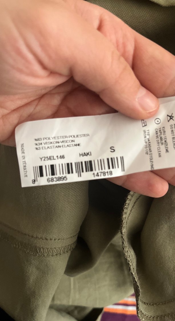 Kemerli Haki Midi Kadın Elbise - Görsel 5