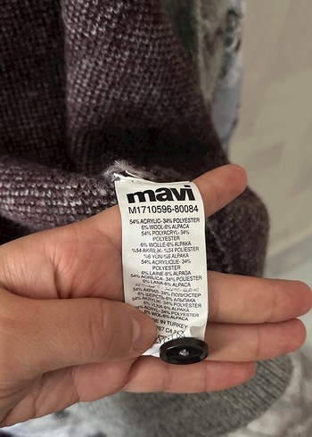 Gri Bağlama Desenli Örgü Kadın Hırka - Görsel 3