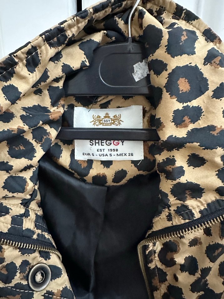 Kahverengi Leopar Desenli Kadın Ceket - Görsel 2