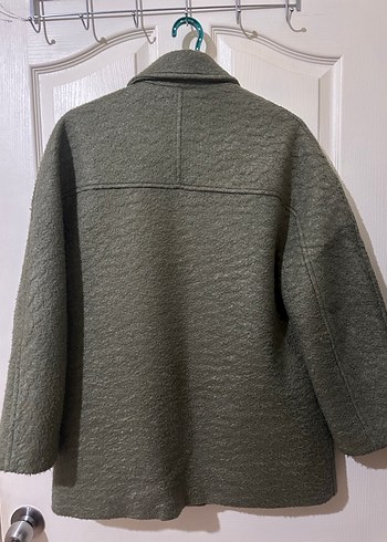 Düğmeli çift taraflı haki kaban - Görsel 3