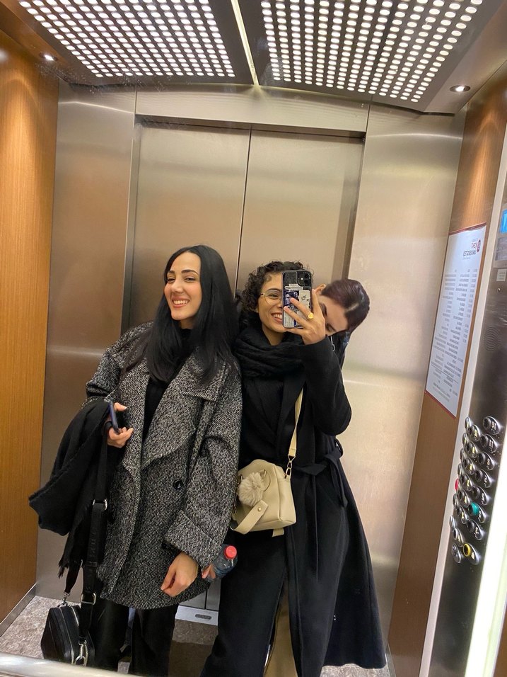 Oversize Çift Düğmeli Gri Kaban - Görsel 5