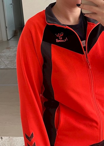 Turuncu Fermuarlı Spor Kadın Ceket - Görsel 2