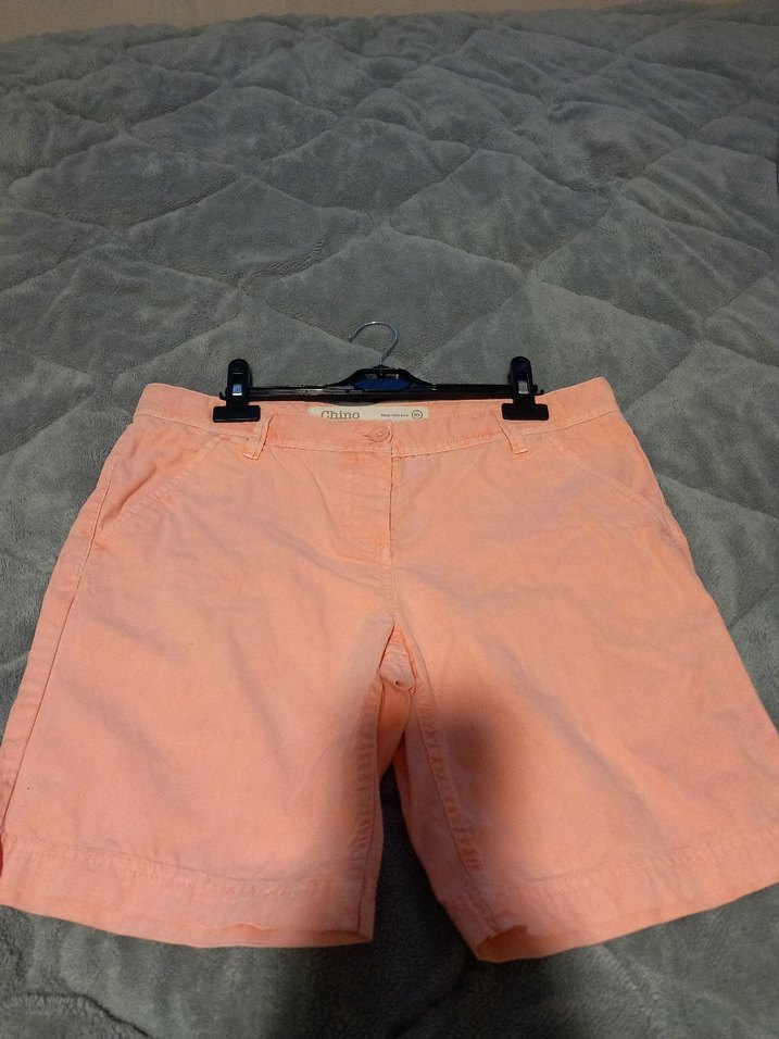 Pembe Pamuklu Kadın Bermuda Şort - Görsel 4