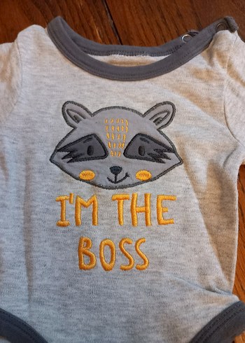 Uzun Kollu Gri Erkek Bebek Body - Görsel 2