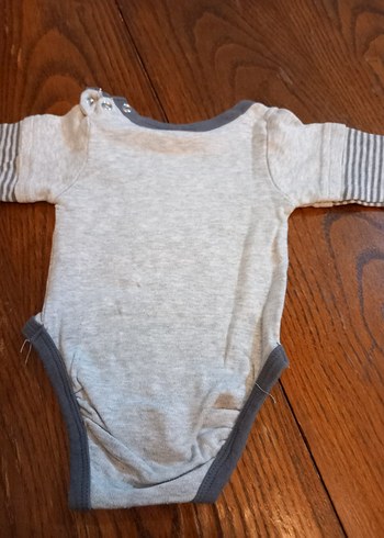 Uzun Kollu Gri Erkek Bebek Body - Görsel 4