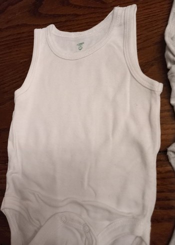 Gri Baskılı Kısa Kollu Bebek Body 3'lü set - Görsel 4