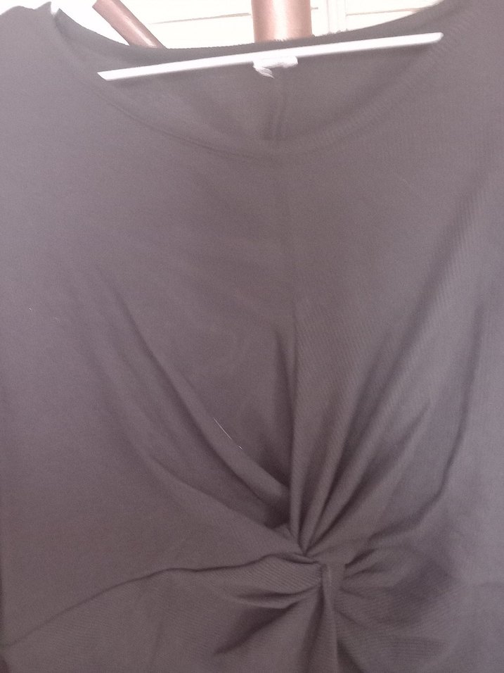 Uzun Siyah Hamile Elbise V-Yaka, Uzun Kollu - Görsel 2