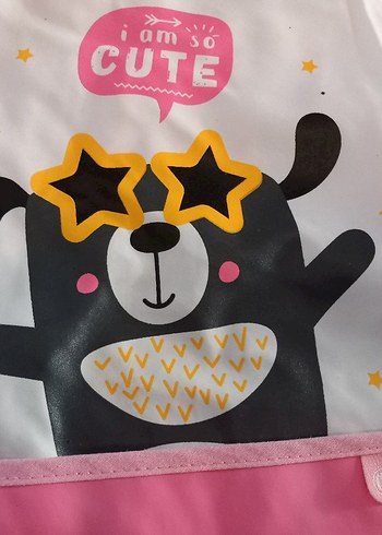 Pembe Baskılı Bebek Önlüğü - Görsel 2