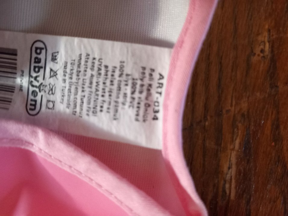 Pembe Baskılı Bebek Önlüğü - Görsel 4