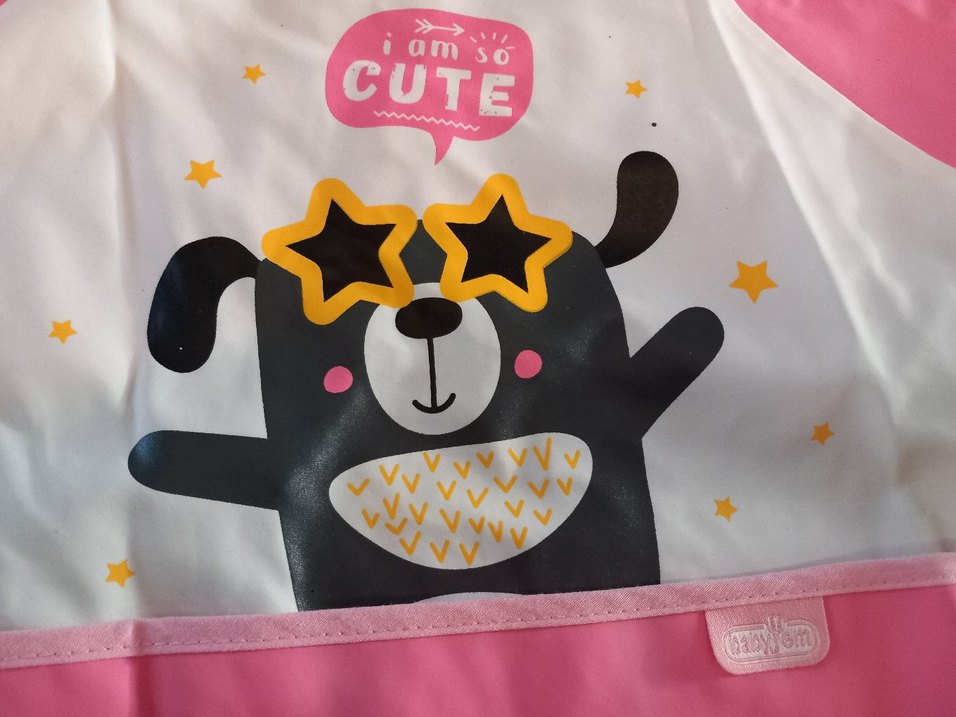 Pembe Baskılı Bebek Önlüğü - Görsel 2