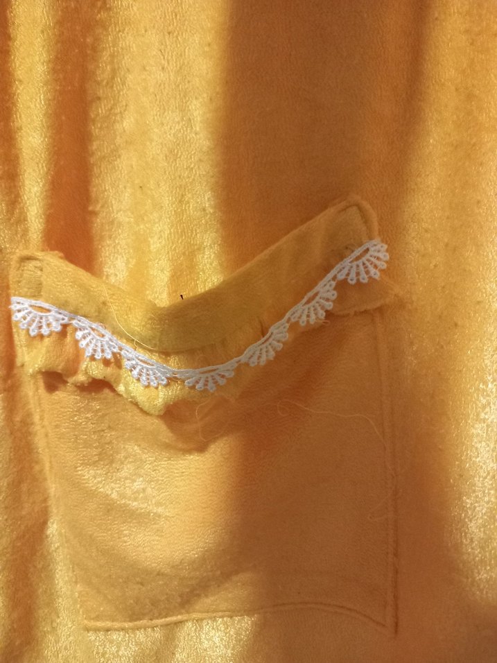 Uzun Sarı Bağcıklı Kadın Sabahlık - Görsel 4