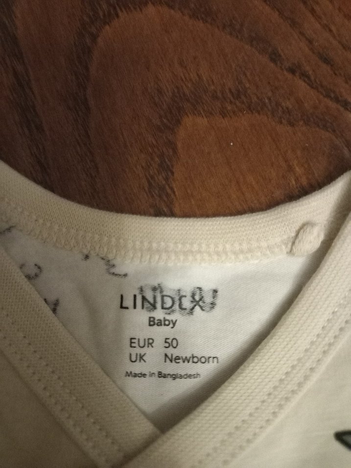 Gri Baskılı Uzun Kollu Yün Bebek Body - Görsel 4