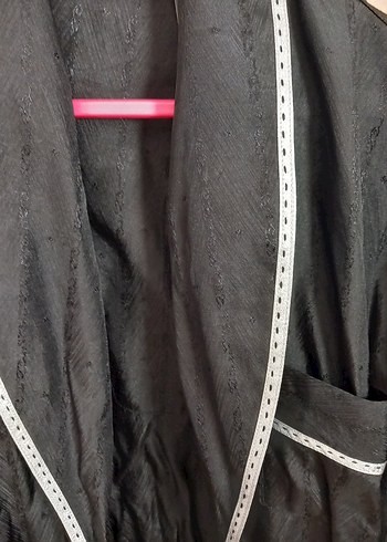 Uzun Kollu Siyah Erkek Sabahlık - Görsel 2