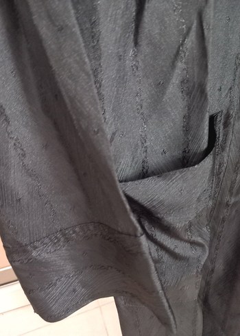 Uzun Kollu Siyah Erkek Sabahlık - Görsel 5