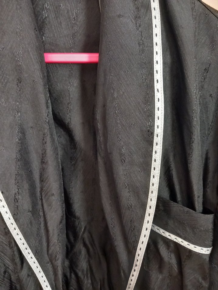 Uzun Kollu Siyah Erkek Sabahlık - Görsel 2
