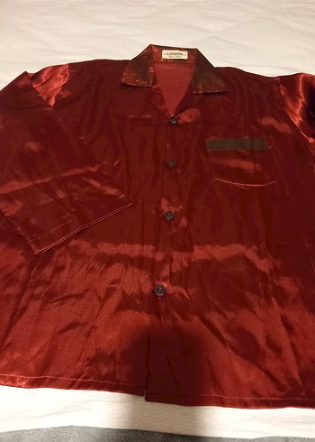 Bordo Vintage Erkek Pijama Takımı 4 Parça - Görsel 13