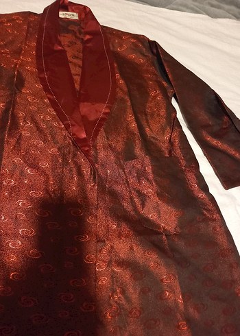 Bordo Vintage Erkek Pijama Takımı 4 Parça - Görsel 16