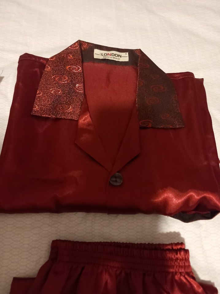 Bordo Vintage  Erkek Pijama Takımı 4 Parça - Görsel 5