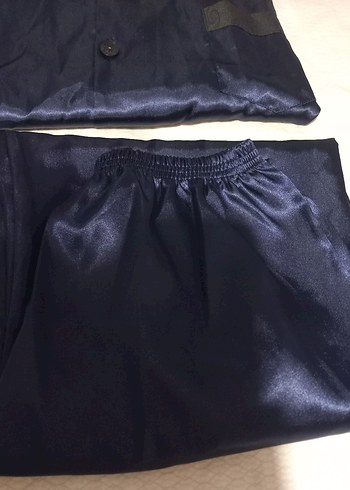 Erkek Lacivert Saten Pijama Takımı - Görsel 19