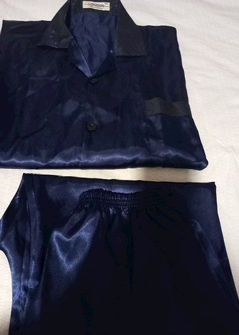 Erkek Lacivert Saten Pijama Takımı - Görsel 15