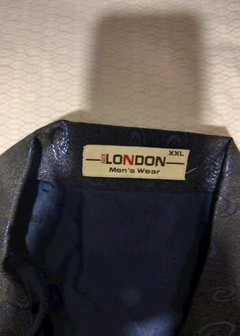 Erkek Lacivert Saten Pijama Takımı - Görsel 8