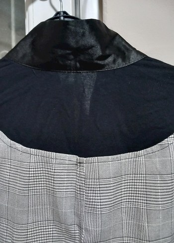 Gri Kareli  Desen Ofis Elbise - Görsel 7