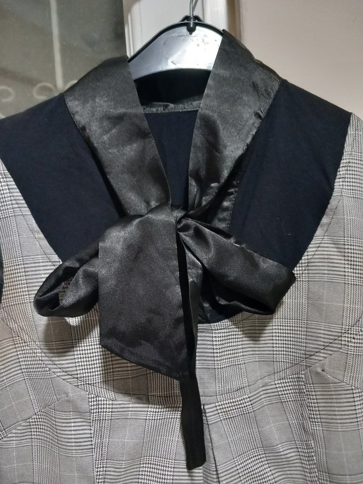 Gri Kareli  Desen Ofis Elbise - Görsel 3