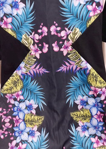 Çiçek Desenli V Yaka Midi Elbise - Görsel 2