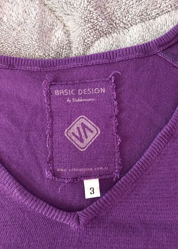 Mor V Yaka Kısa Kollu Hamile  Triko - Görsel 5